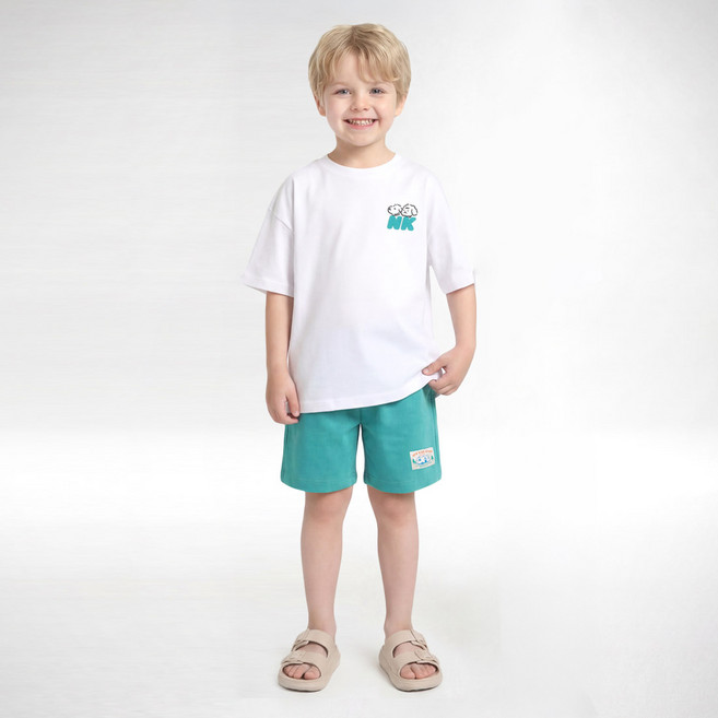 젤리스푼 아동용 브리지스텝젤리프렌즈반팔 상하복 세트