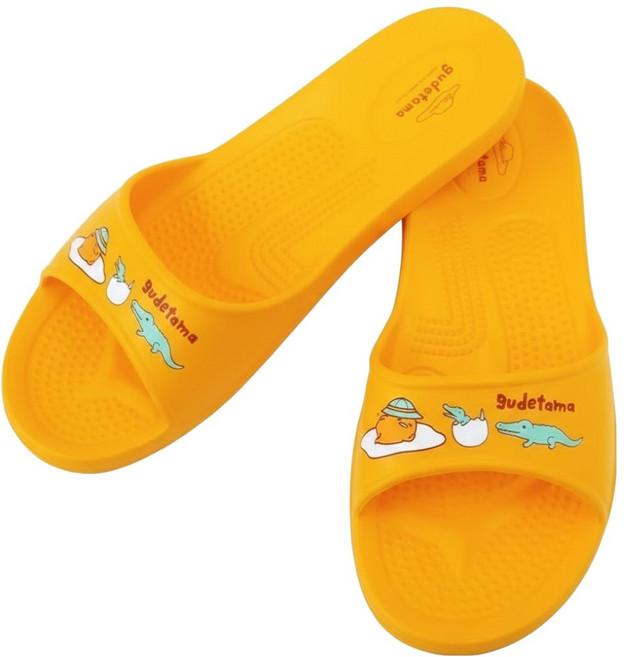 gudetama 蛋黃哥 舒適EVA止滑拖鞋, 蛋黃哥 探險 黃色, 1雙