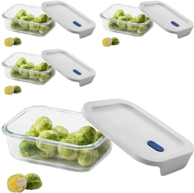 락앤락 탑클라스 실리콘 직사각 밀폐용기 630ml, 4개, 단품