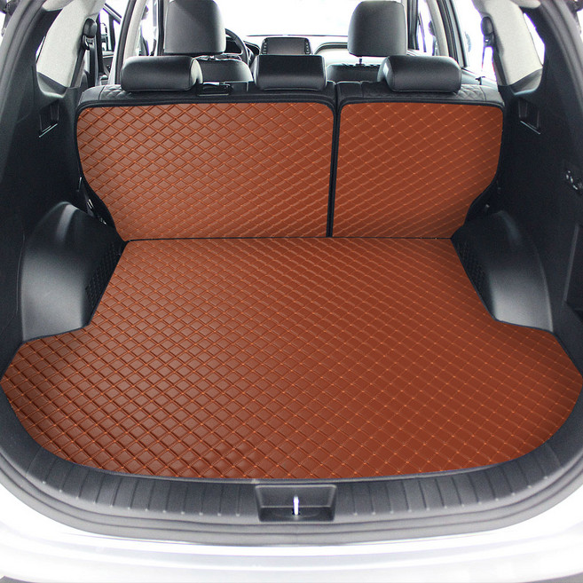 지엠지모터스 퀼팅 가죽 트렁크매트 풀세트, 현대 싼타페DM (7인승) (2012년 ~ 2018년), 브라운