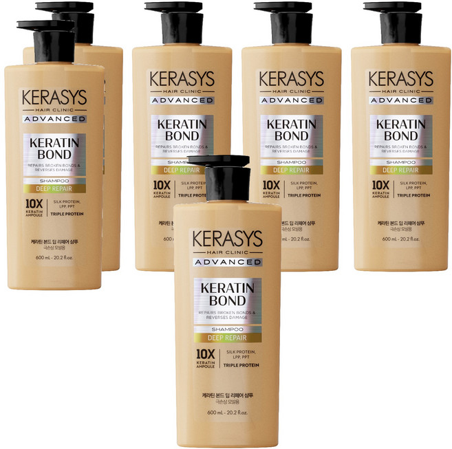 케라시스 어드밴스드 케라틴 본드 딥 리페어 샴푸, 600ml, 6개