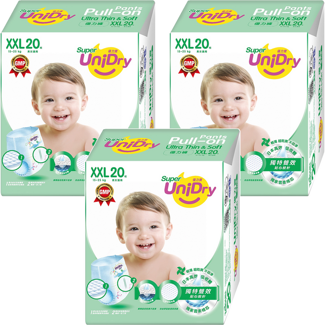UniDry 優力寶 優力褲/尿布 15~25kg, 2XL, 60片