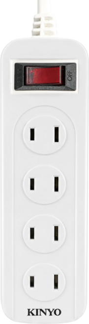 Kinyo 延長線 1開4插 CG214-6, 1.8m, 白色, 1條