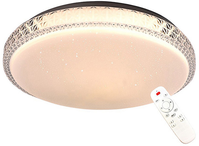 honey comb 北歐星空led54w遙控調光調色臥室吸頂燈(v3894c54), 白色