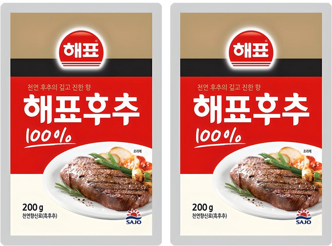 해표 후추 100%, 200g, 2개