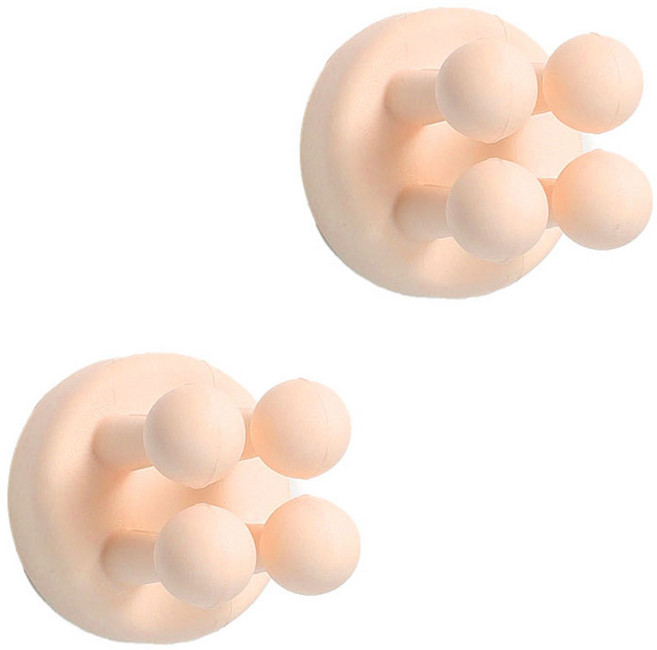 디엔오 칫솔 면도기 걸이 부착식, 아이보리, 2개