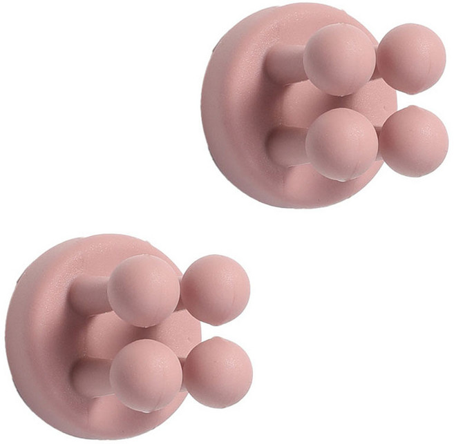 디엔오 칫솔 면도기 걸이 부착식, 연핑크, 2개