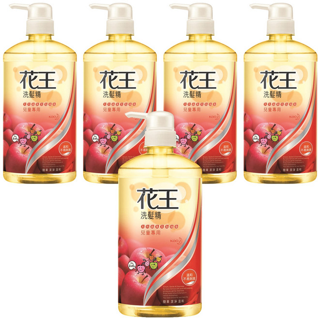 Kao 花王 台灣公司貨 洗髮精 兒童專用, 750ml, 5瓶