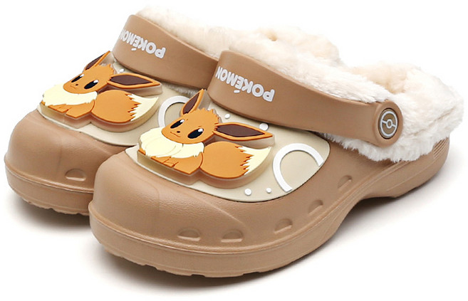 슈라모드 포켓몬스터 아동용 CH 이브이 쿠로 라이팅 방한샌들