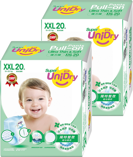 UniDry 優力寶 優力褲/尿布 15~25kg, 2XL, 40片