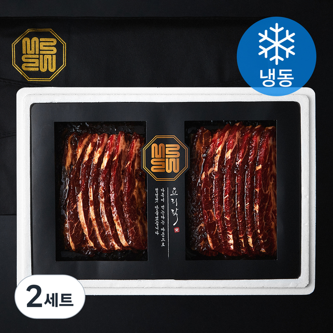 양념 소 LA갈비세트(냉동), 2세트, 1.6kg
