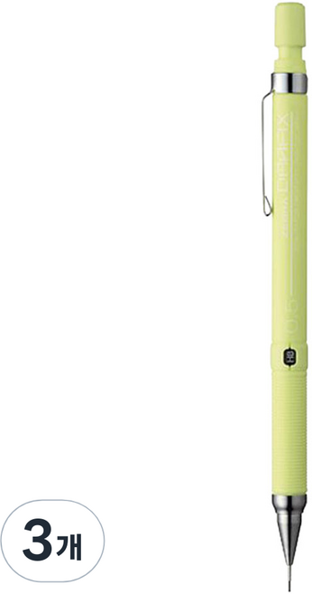 제브라 드라픽스 F 파스텔 샤프 옐로우, 0.5mm, 3개