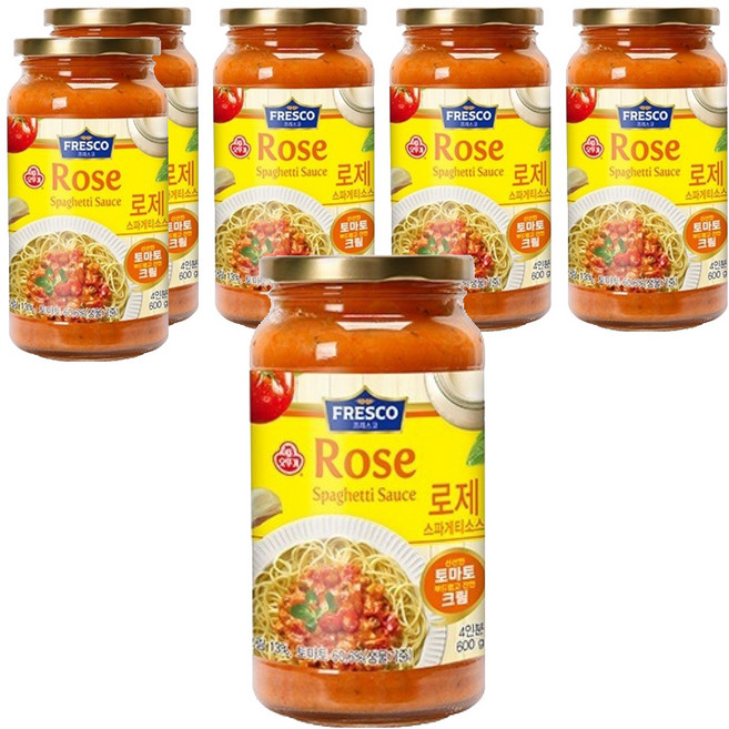 오뚜기프레스코 로제 스파게티 소스, 600g, 6개
