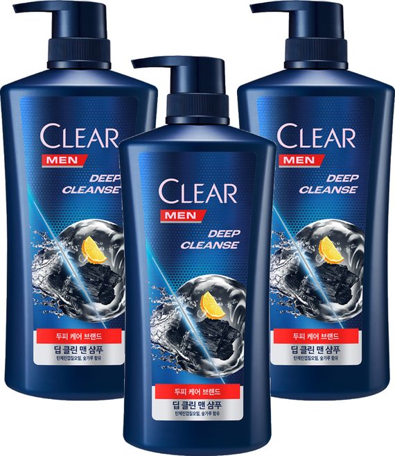 CLEAR 淨 男士深層清潔洗髮精, 650ml, 3個