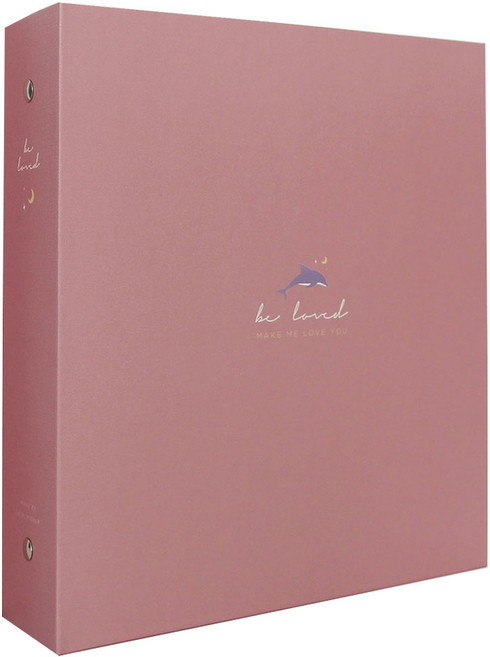 앨범샵 러브 바인더 접착식 포토앨범, 핑크돌핀 + 흑색내지, 50매