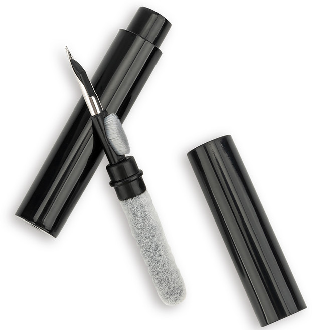 구스페리 에어팟 1/2/3/프로 버즈 먼지 제거 청소 키트 이어폰 청소용품, 블랙, 1개