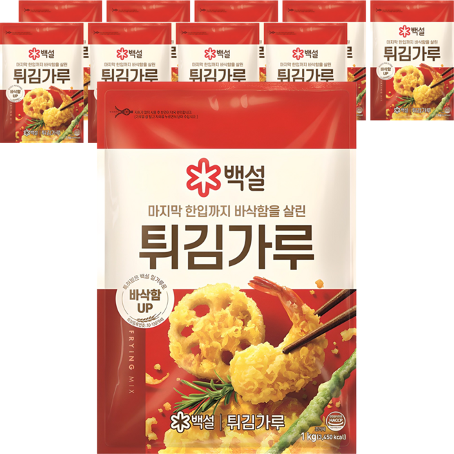 백설 튀김가루, 1kg, 10개