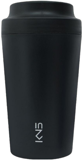 KNS 康納斯 簡約陶瓷內膽保溫隨行杯 8.7 x 8.7 x 16.2cm, 雅典黑, 380ml, 1個