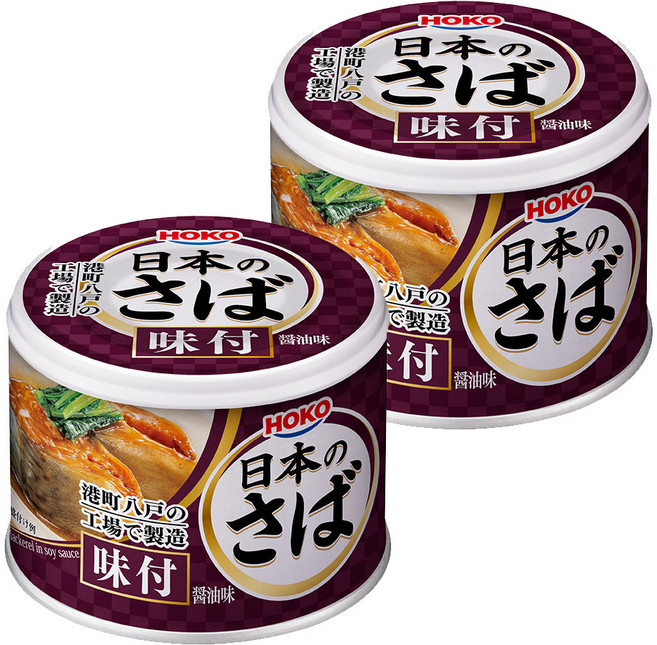 HOKO 寶幸 日本產鯖魚罐 味付醬油, 190g, 2罐