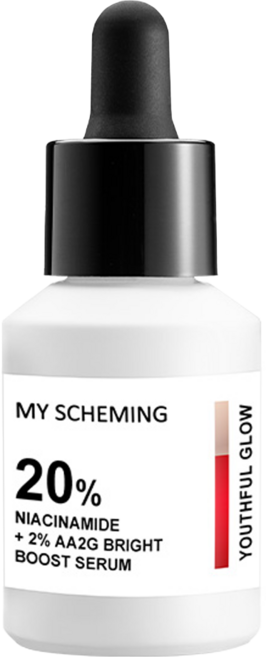 MY SCHEMING 我的心機 20%菸醯胺 + 2%AA2G嫩白無瑕精華, 1個, 30ml