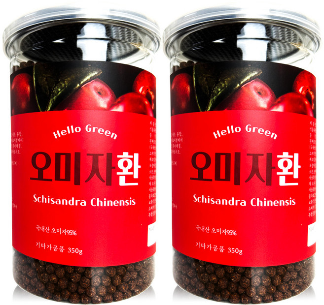 헬로우그린 오미자환, 2개, 350g