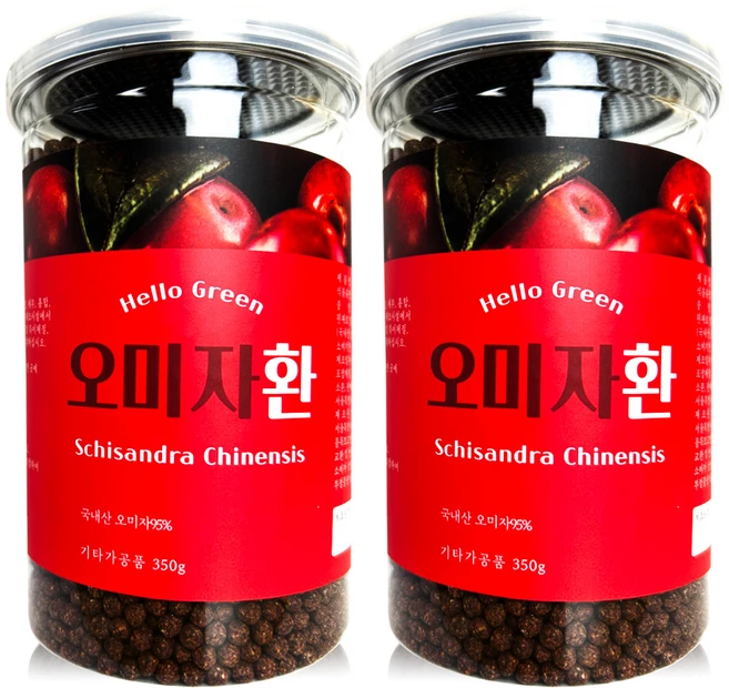 헬로우그린 오미자환, 2개, 350g - 쿠팡