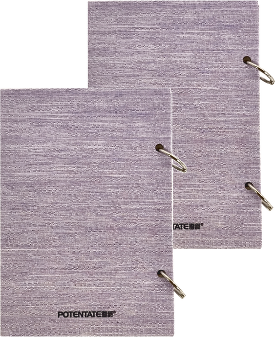 POTENTATE 遵爵 麻布面活扣素描本 Z4921821A 淺紫色 160g, 32開(130 x 190mm), 2本