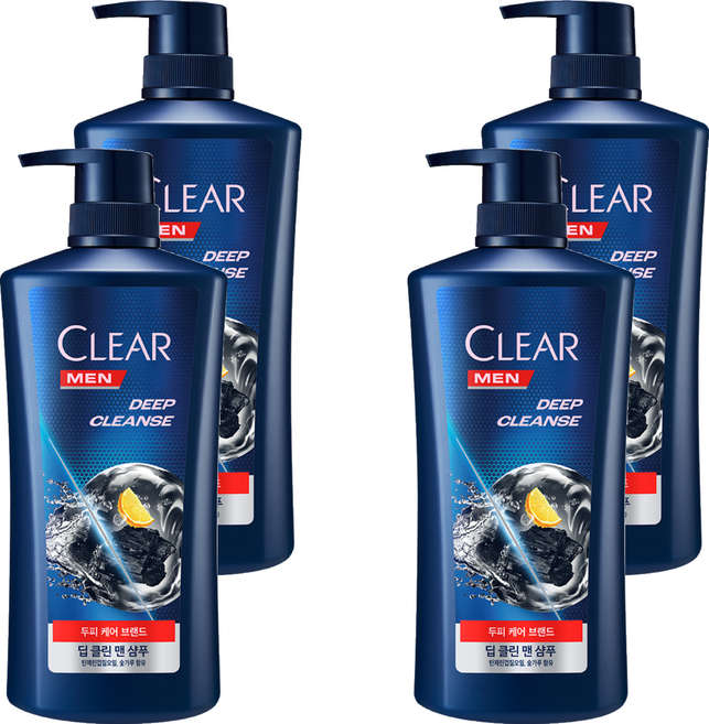CLEAR 淨 男士深層清潔洗髮精, 650ml, 4個