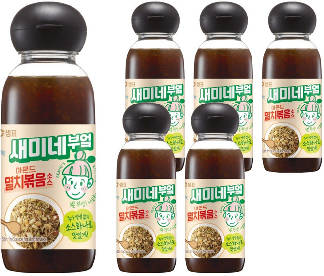 새미네부엌 아몬드 멸치볶음소스, 390g, 6개