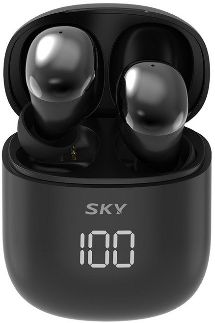 SKY 핏 버즈 X TWS 블루투스 5.4 무선이어폰 IM-A26 오닉스 블랙 6시간 방수가능