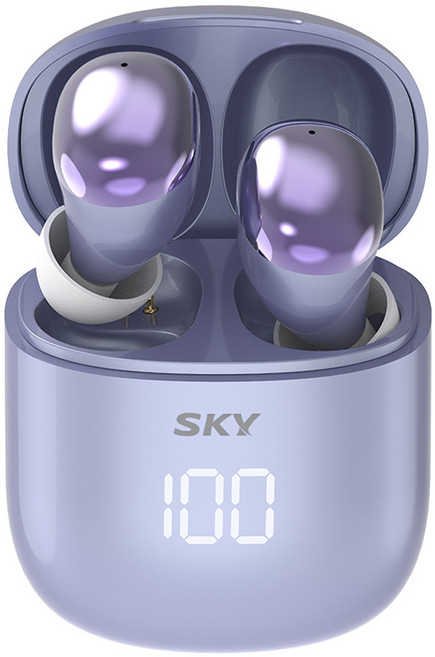 SKY 핏 버즈 X TWS 블루투스 5.4 생활방수 무선이어폰, 다이아몬드 퍼플, IM-A26