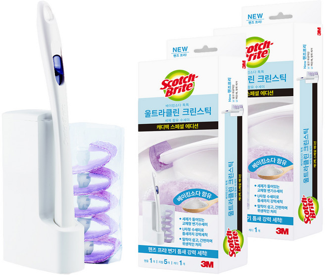 스카치브라이트 쓰리엠 울트라클린 베이킹소다 크린스틱 캐디팩, 혼합색상, 2개