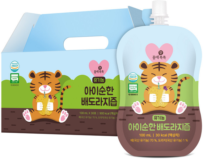 몸애쏙쏙 유기농 아이순한 배도라지즙, 3L, 1개