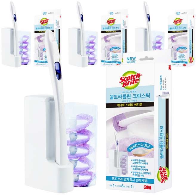 스카치브라이트 쓰리엠 울트라클린 베이킹소다 크린스틱 캐디팩, 혼합색상, 4개