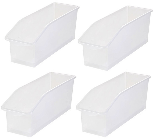 hillo 주방 하부장 다용도 바퀴형 트레이 4p, 투명, 4개