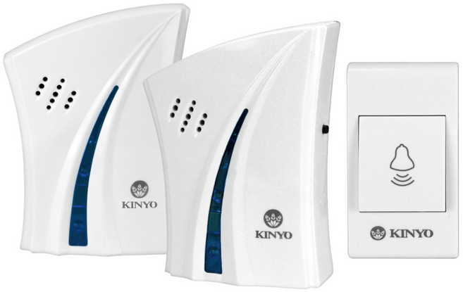 Kinyo 1對2交流式遠距離無線門鈴 DBA-376, 1組