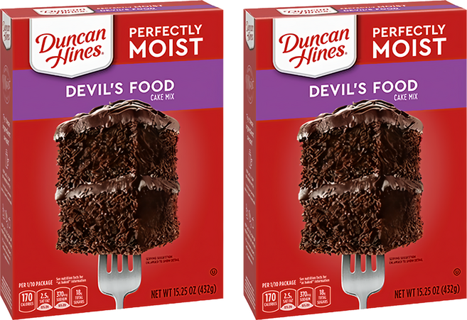 Duncanhines 魔鬼蛋糕粉, 432g, 2盒