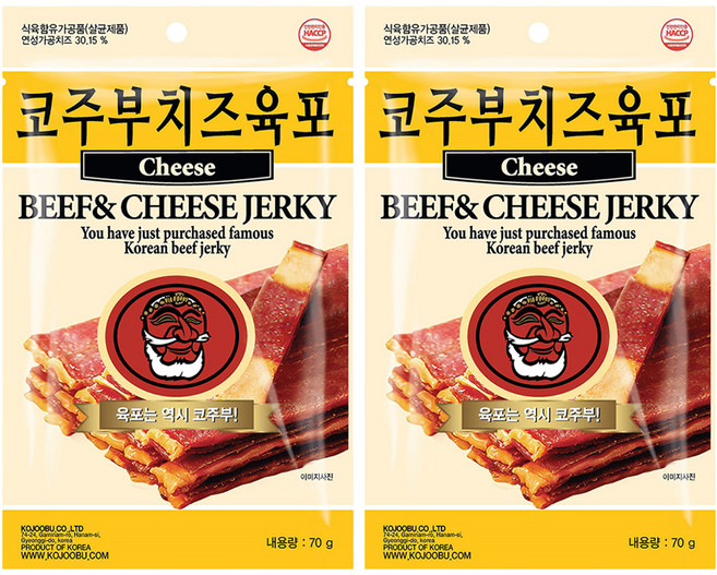 코주부 치즈육포, 70g, 2개