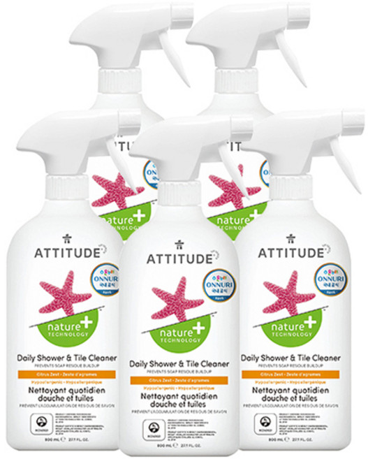 에티튜드 데일리 욕조 클리너, 800ml, 5개