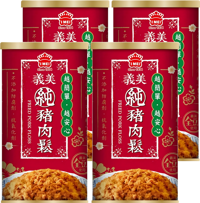 義美 純豬肉鬆, 175g, 4罐