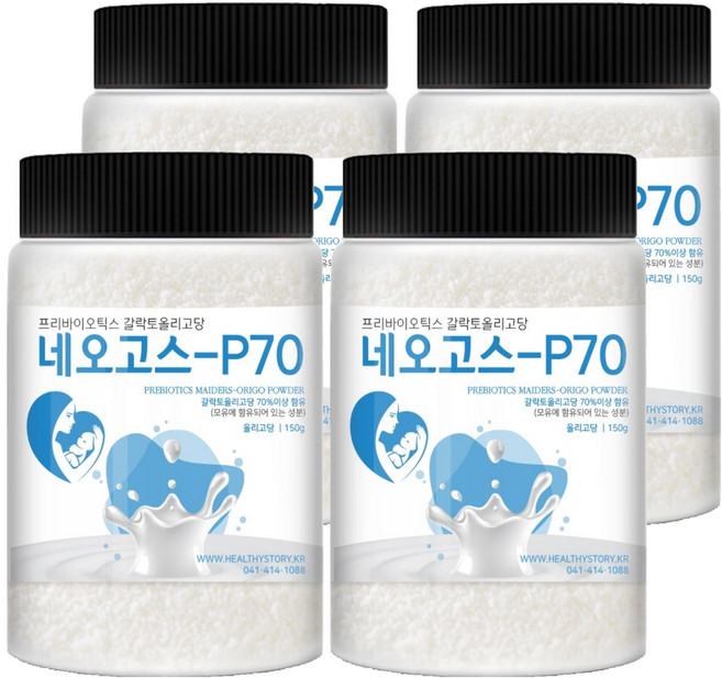건강스토리 프리바이오틱스 갈락토올리고당 네오고스 - P70, 150g, 4개