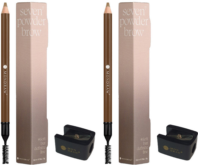 몬드로우 세븐 파우더 아이브로우 펜슬 3g, Walnut Brown, 2개