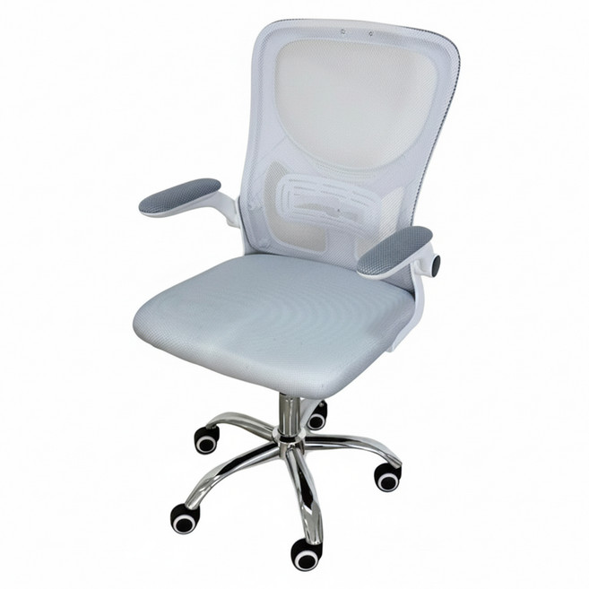 HONG JIN 宏晉 電腦辦公椅無頭枕 鋼爪, 灰白色