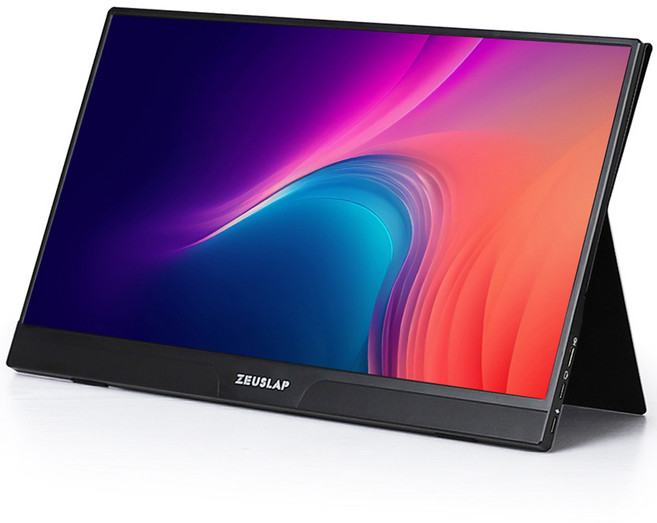 [쿠팡수입] 제우스랩 FHD 리얼터치 휴대용 모니터 블랙, 39.6cm, Z15ST