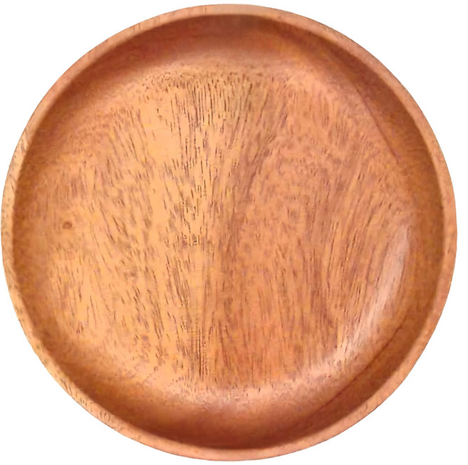品木屋 原木圓型淺盤, 原木色, 1個