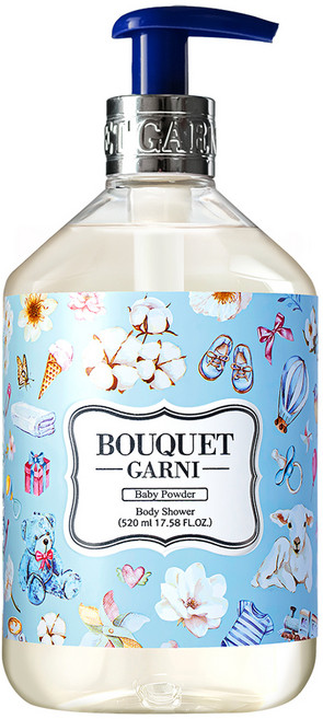 부케가르니 프레그런스드 바디워시 베이비파우더향, 520ml, 1개