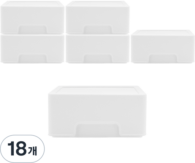베리구즈 심플 사각 수납함 소, 18개