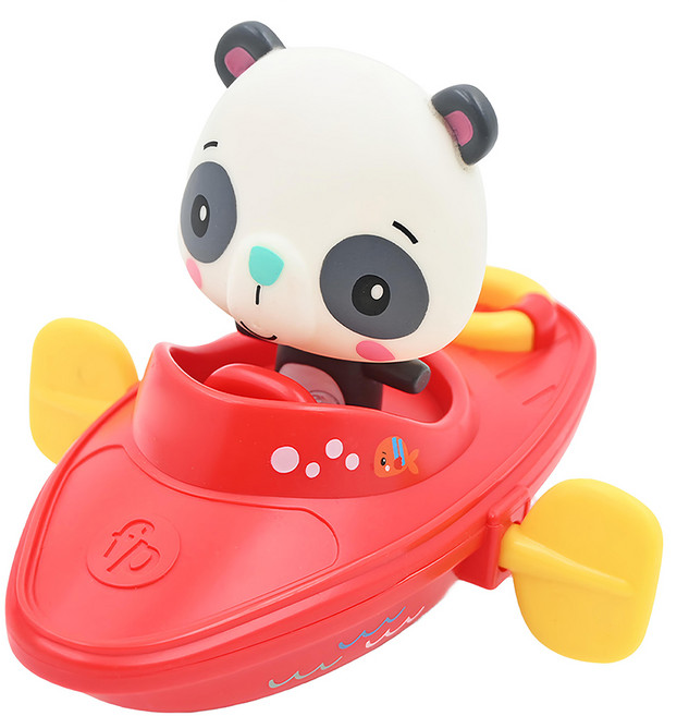 fisher-price 費雪 發條小船 200g, 小熊貓 多色, 1盒