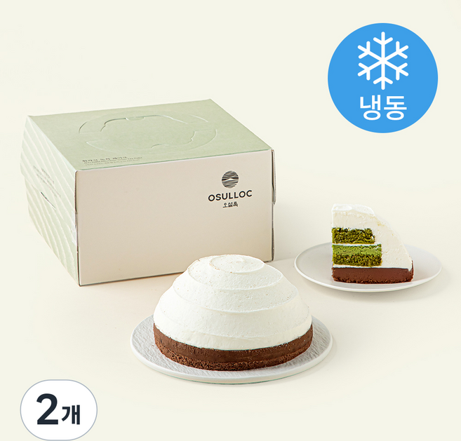 오설록 한라산 녹차 케이크 (냉동), 635g, 2개
