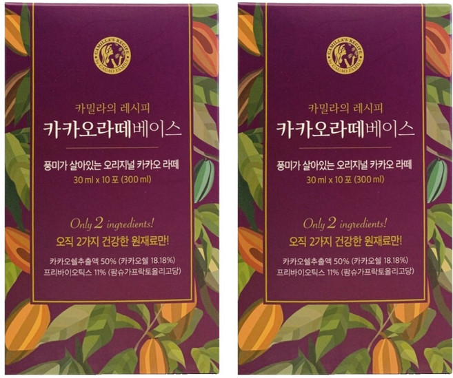 CACAO FAMILY 益生元可可拿鐵隨身包, 30ml, 10條, 2盒